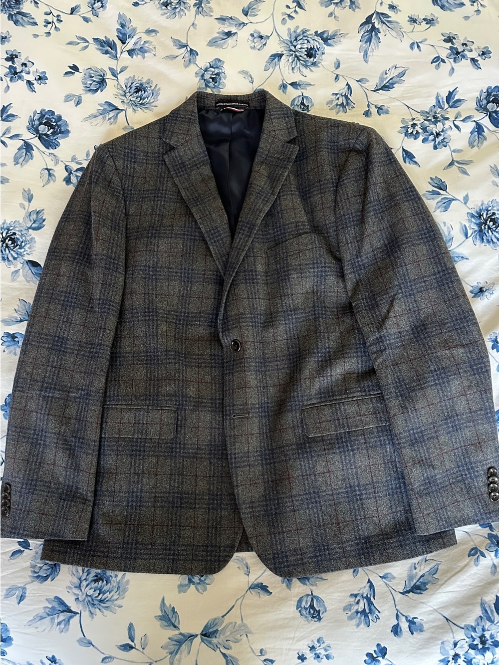 Men's Tommy Hilfiger Gray Glen Check Sportcoat - Size 44R